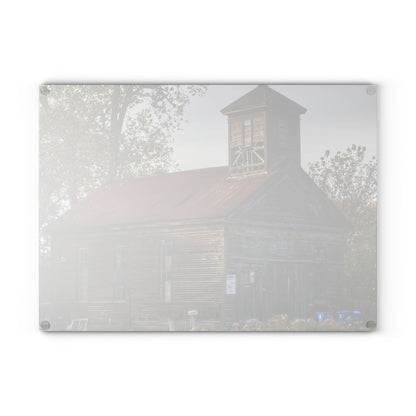 U R There Photography Taylor Road Church of Old Rustic Farmhouse Tempered-Glass Cutting Board