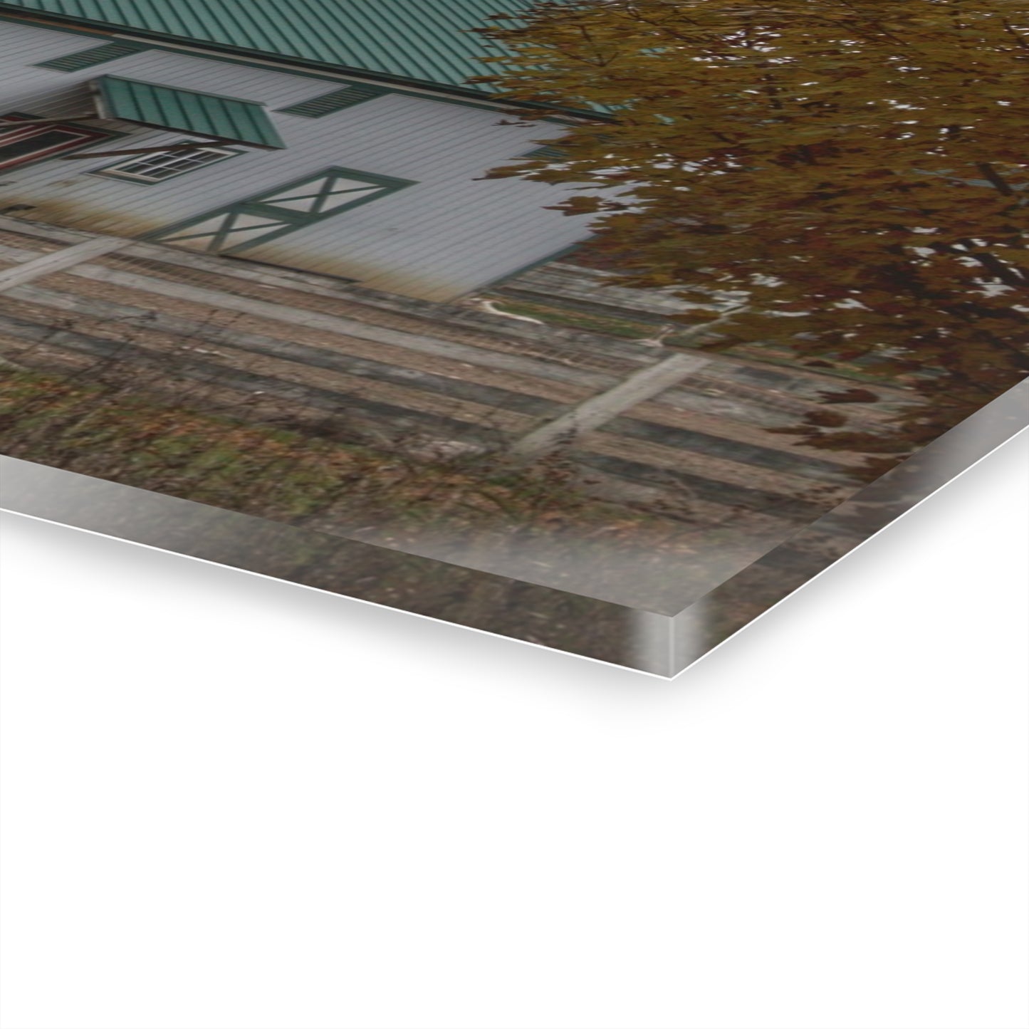 U R There Photography Millville Road White Rustic Farmhouse Acrylic Wall Print