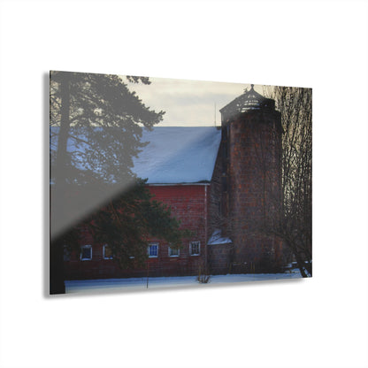 U R There Photography Ebeling Road Red Rustic Farmhouse Acrylic Wall Print