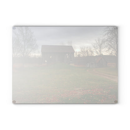 U R There Photography Roadside Greys of Carsonville Rustic Farmhouse Tempered-Glass Cutting Board