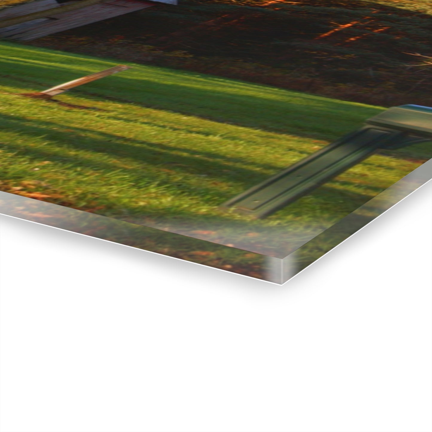 U R There Photography Hunters Creek Hidden Red Rustic Farmhouse Acrylic Wall Print