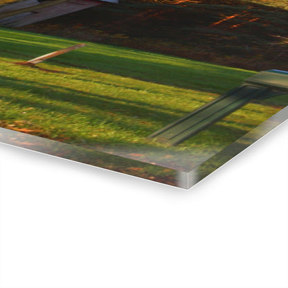 U R There Photography Hunters Creek Hidden Red Rustic Farmhouse Acrylic Wall Print