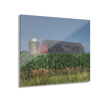 U R There Photography North Lake Pleasant Red Above the Corn Rustic Farmhouse Acrylic Wall Print
