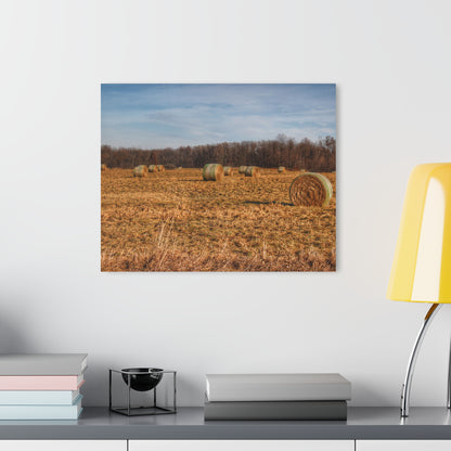 Barn Boutique Modern Farmhouse Acrylic Wall Print| December Haybales