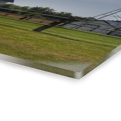 U R There Photography M-90 White and Windmill II Rustic Farmhouse Acrylic Wall Print