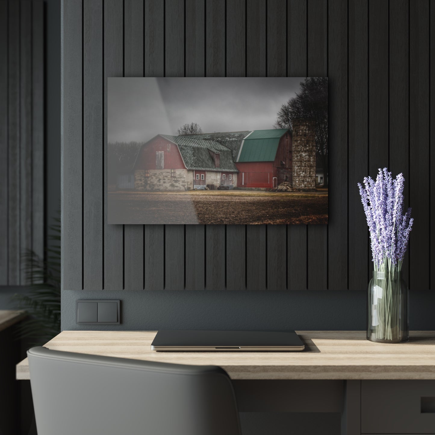 U R There Photography Arbela Reds Rustic Farmhouse Acrylic Wall Print