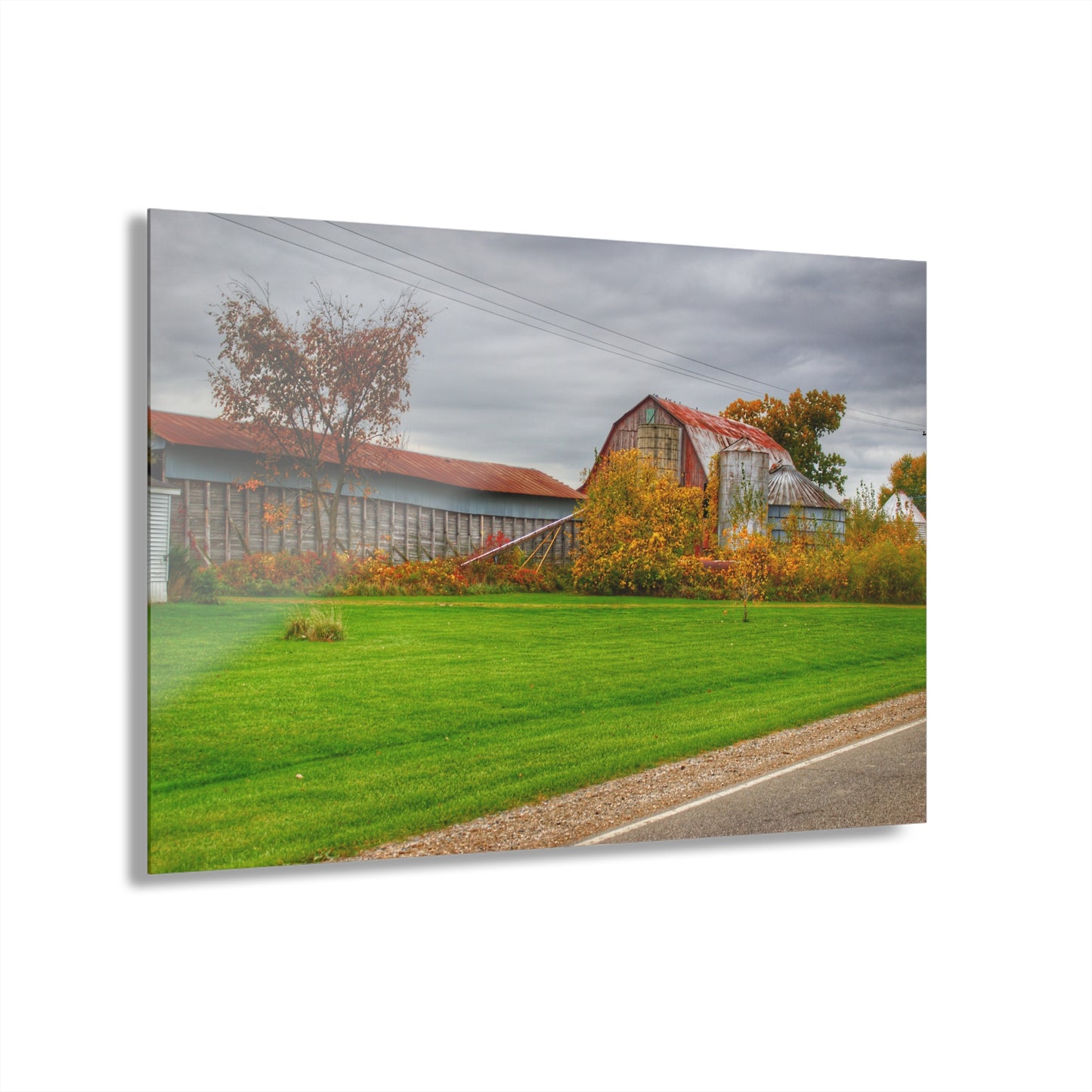 U R There Photography Galbraith Road Red Rustic Farmhouse Acrylic Wall Print