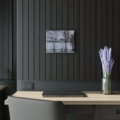 U R There Photography Oakwood Hidden White Rustic Farmhouse Acrylic Wall Print