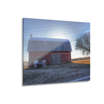 U R There Photography Rochester Red on a Spring Morning Rustic Farmhouse Acrylic Wall Print