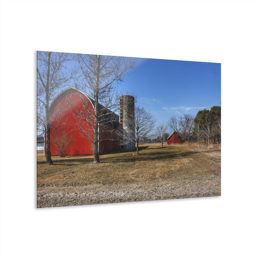 U R There Photography Romeo Plank Road Reds I Rustic Farmhouse Acrylic Wall Print