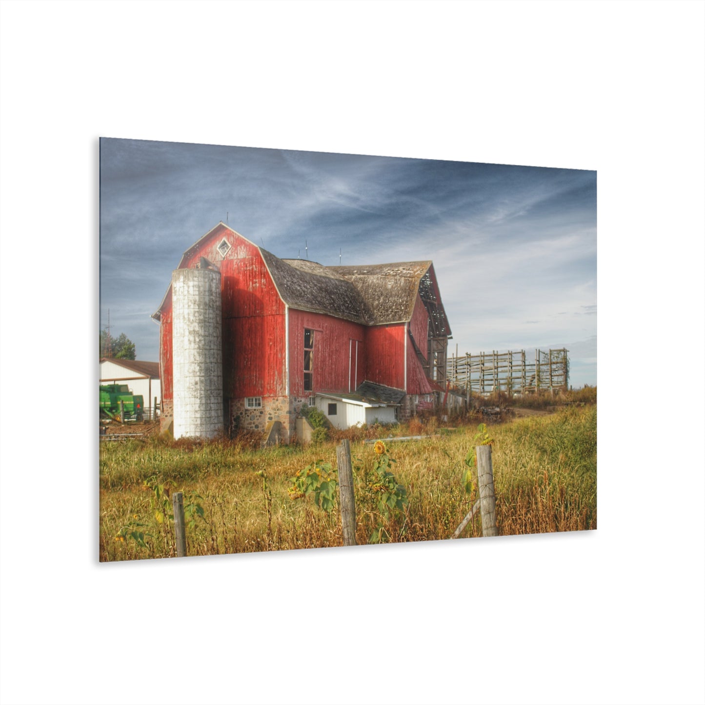 U R There Photography Hurds Corner Red I Rustic Farmhouse Acrylic Wall Print