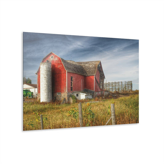 U R There Photography Hurds Corner Red I Rustic Farmhouse Acrylic Wall Print