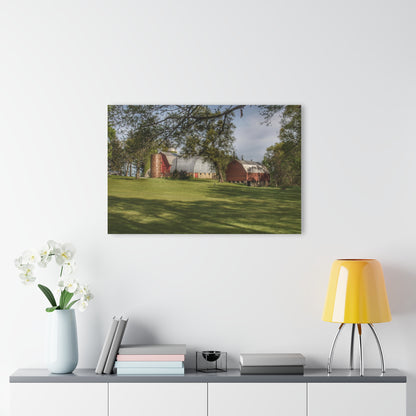 U R There Photography Clark Park Road Reds Rustic Farmhouse Acrylic Wall Print