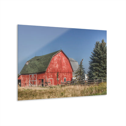 U R There Photography Elmwood Road Red III Rustic Farmhouse Acrylic Wall Print