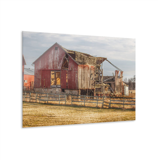 U R There Photography Irish Road Old Red Rustic Farmhouse Acrylic Wall Print