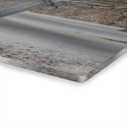 U R There Photography Ludwig Road Greys in Winter Rustic Farmhouse Acrylic Wall Print