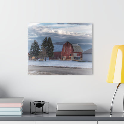 U R There Photography Glover Road Red Rustic Farmhouse Acrylic Wall Print