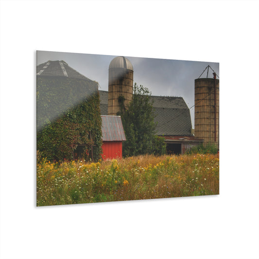 U R There Photography Silos of Otisville Rustic Farmhouse Acrylic Wall Print