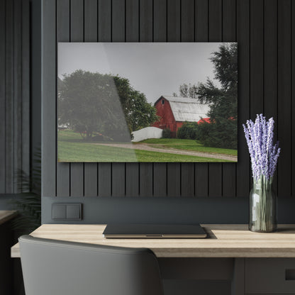 Barn Boutique Modern Farmhouse Acrylic Wall Print| Bronson Lake Road Hidden Red II