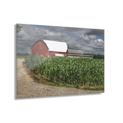 U R There Photography Millington Road Reds Rustic Farmhouse Acrylic Wall Print