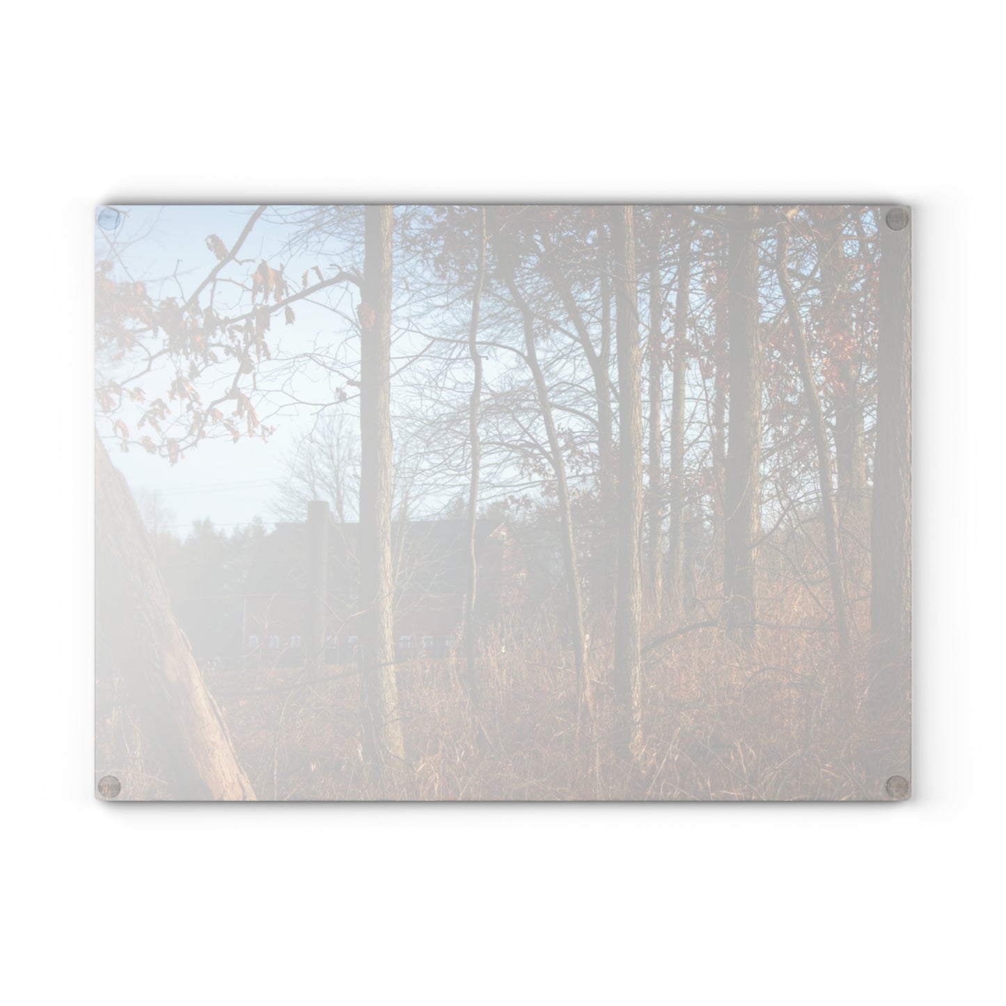U R There Photography Blood Road Red II Rustic Farmhouse Tempered-Glass Cutting Board