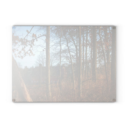 U R There Photography Blood Road Red II Rustic Farmhouse Tempered-Glass Cutting Board