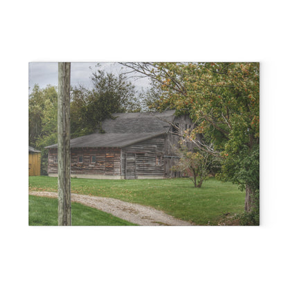 U R There Photography Hayes Road Hidden II Rustic Farmhouse Tempered-Glass Cutting Board