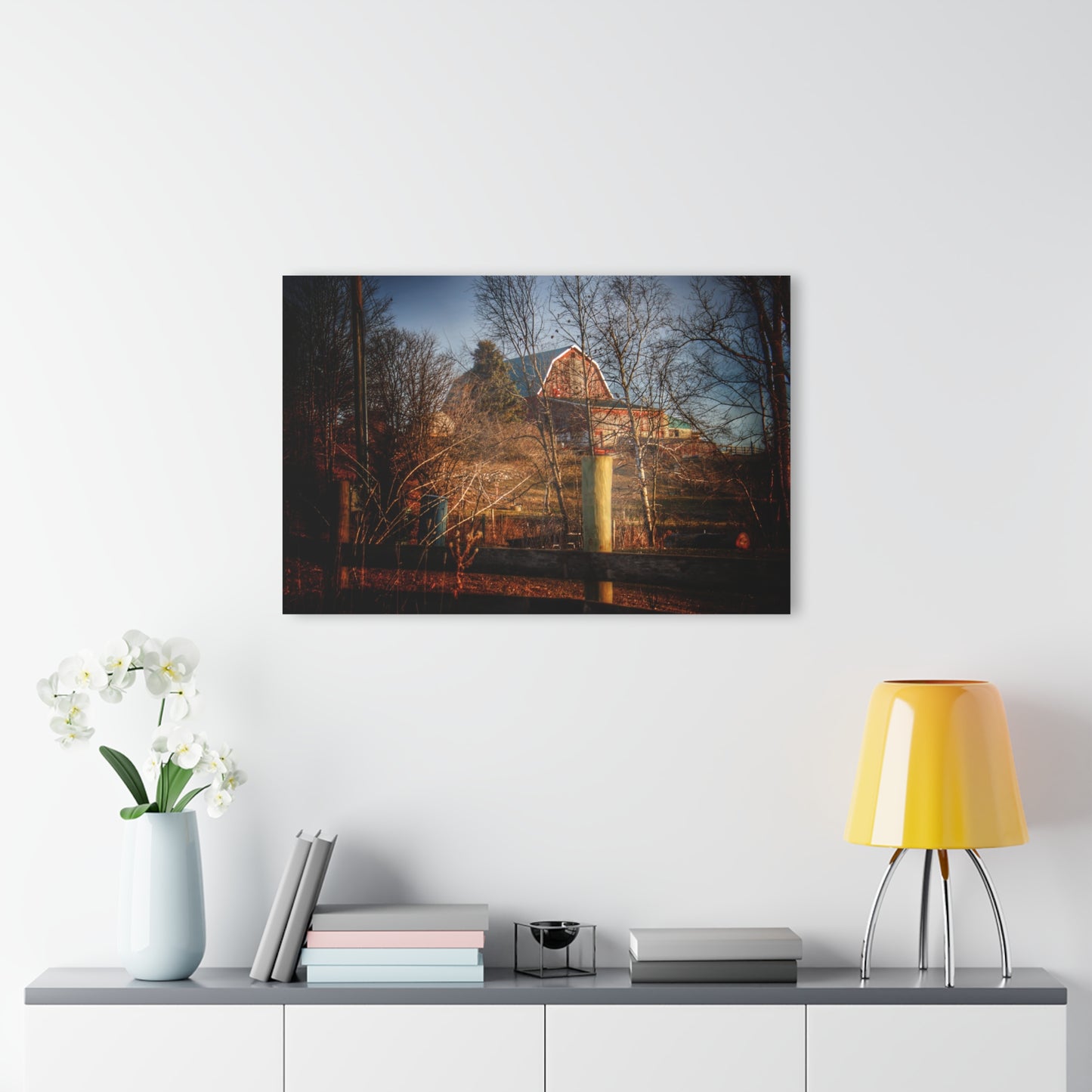 U R There Photography Marathon Road Hillside Red II Rustic Farmhouse Acrylic Wall Print