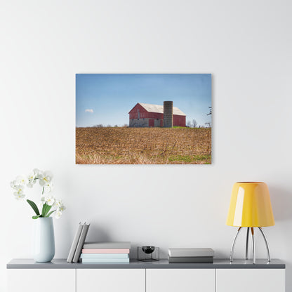 U R There Photography Lee Hill Road Block Red Rustic Farmhouse Acrylic Wall Print