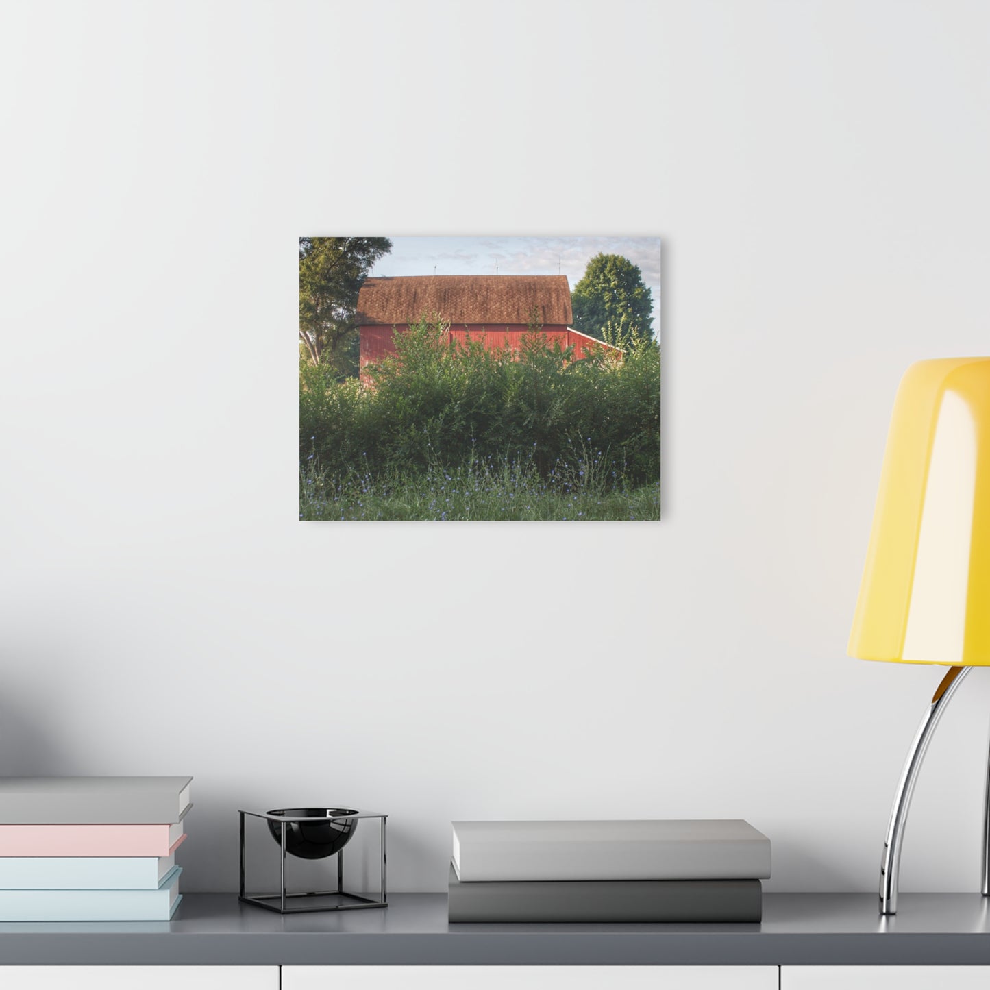 U R There Photography Genesee Road Red I Rustic Farmhouse Acrylic Wall Print