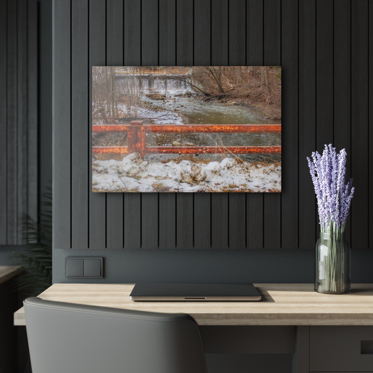 U R There Photography Piersonville Road Dam Rustic Farmhouse Acrylic Wall Print