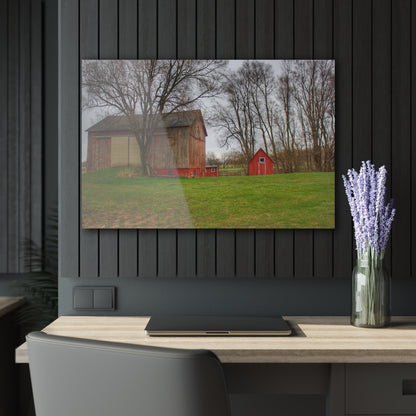 U R There Photography Lake George Red II Rustic Farmhouse Acrylic Wall Print