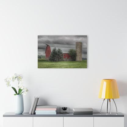 U R There Photography Clifford Road Red and Silo I Rustic Farmhouse Acrylic Wall Print