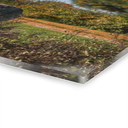 U R There Photography Hemingway Lake Road Red Rustic Farmhouse Acrylic Wall Print