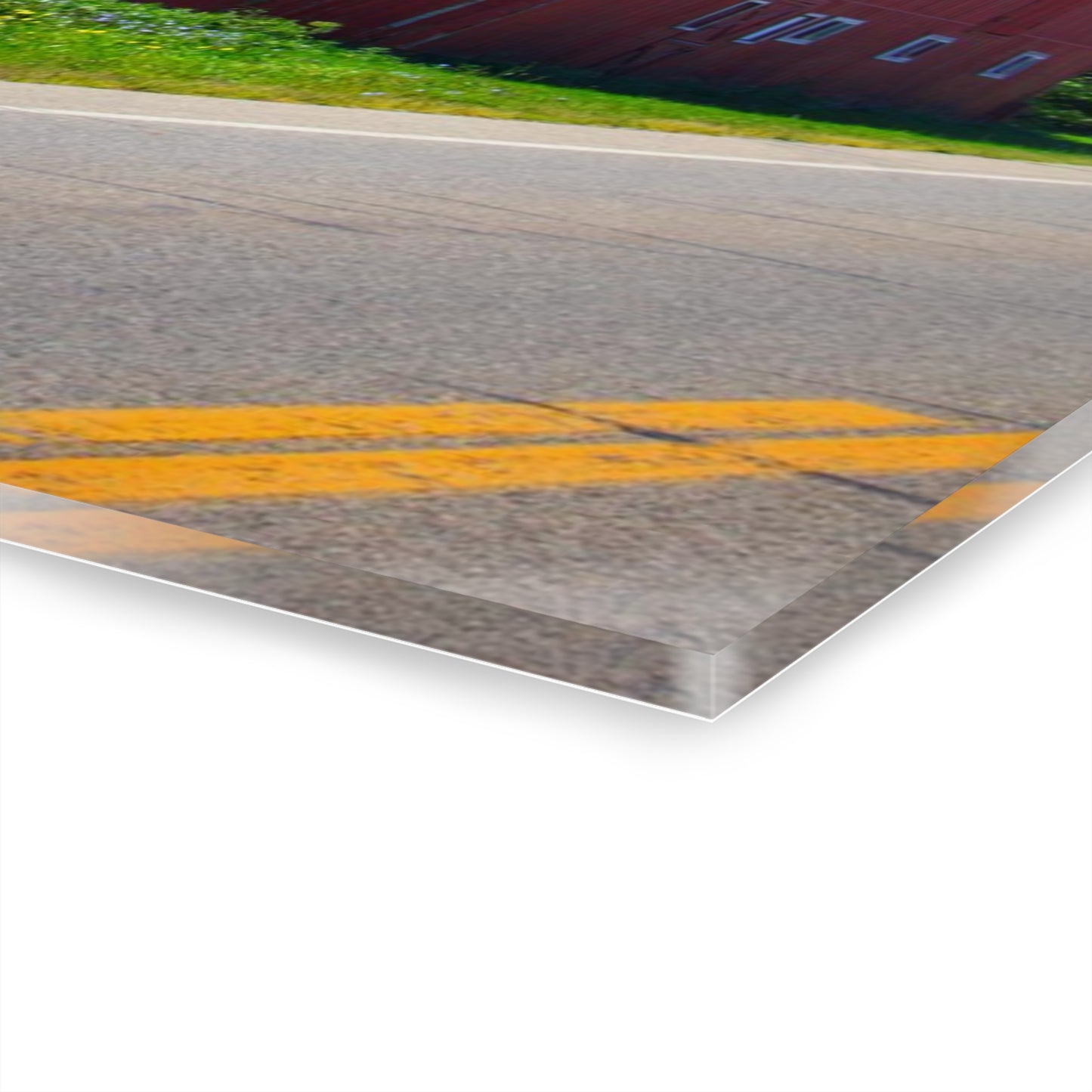 U R There Photography Dryden Road Red Rustic Farmhouse Acrylic Wall Print