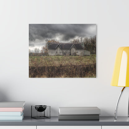 U R There Photography Green Road Grey Rustic Farmhouse Acrylic Wall Print
