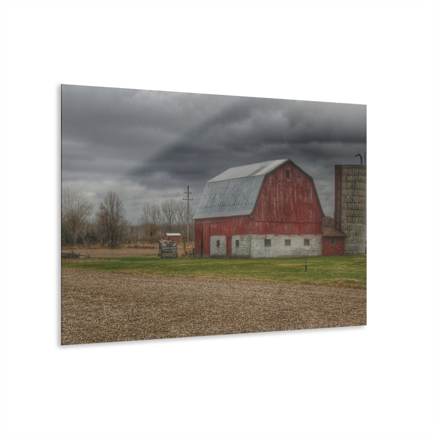 U R There Photography Murray Road Red Rustic Farmhouse Acrylic Wall Print