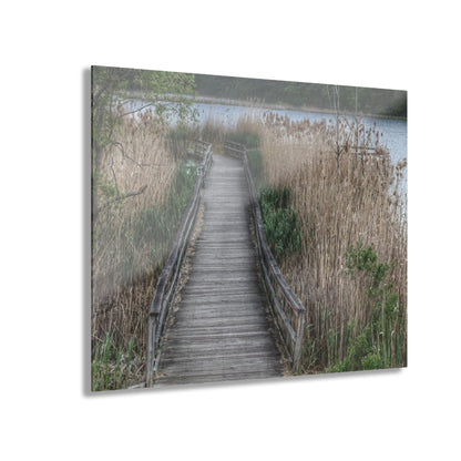 U R There Photography Linear Park Bridge in Lapeer II Rustic Farmhouse Acrylic Wall Print