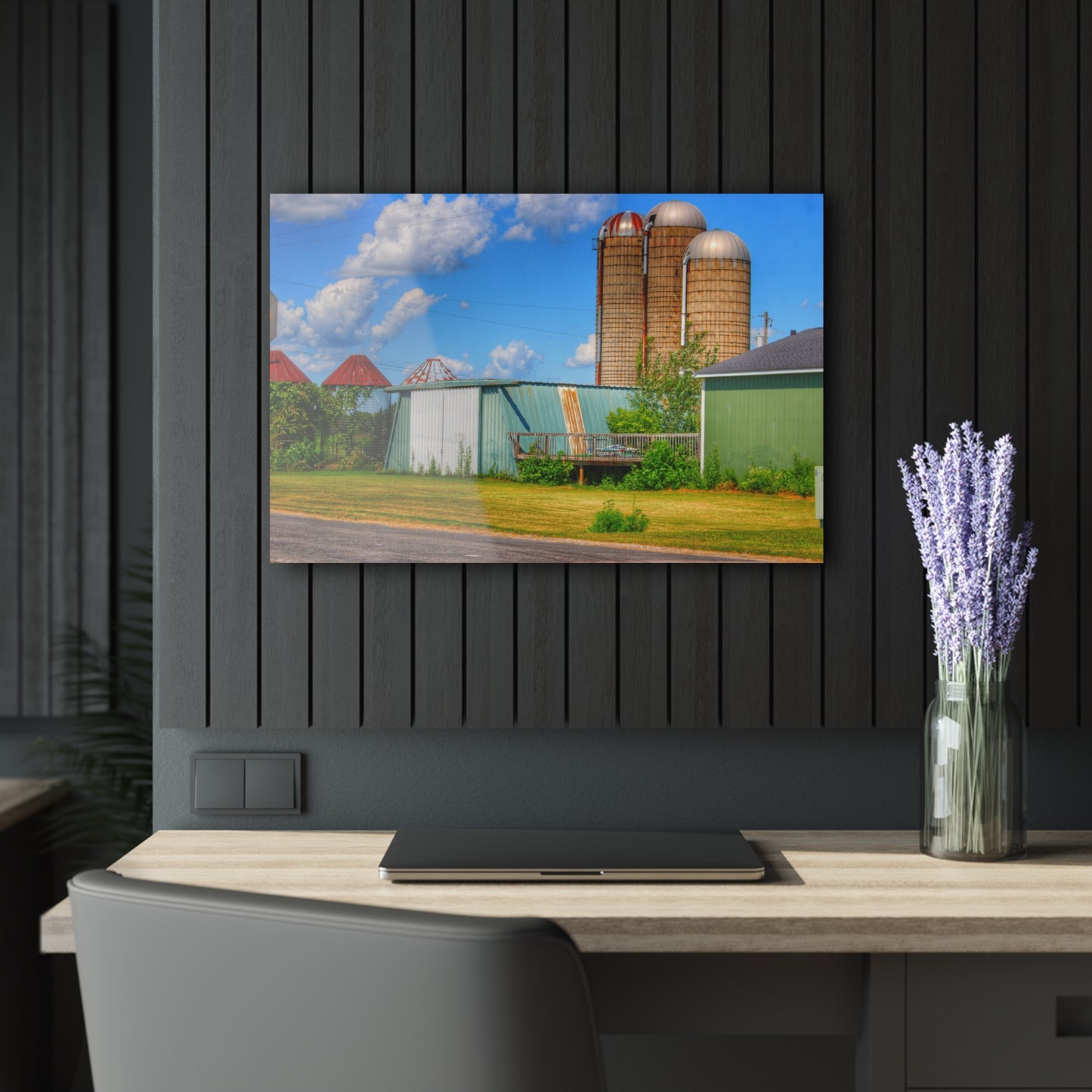 U R There Photography Morrish Road Silos I Rustic Farmhouse Acrylic Wall Print