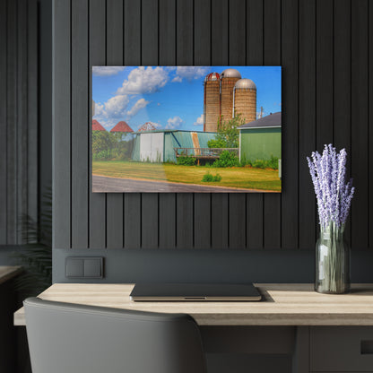 U R There Photography Morrish Road Silos I Rustic Farmhouse Acrylic Wall Print