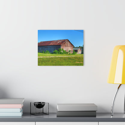 U R There Photography Otisville Rusted Reds Rustic Farmhouse Acrylic Wall Print