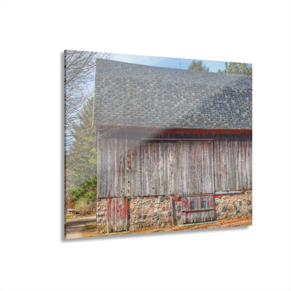 U R There Photography Leix Road Stone Red Rustic Farmhouse Acrylic Wall Print