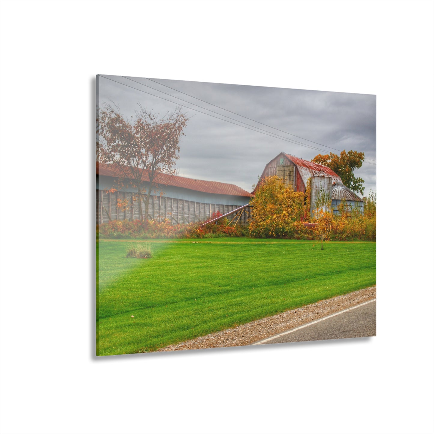 U R There Photography Galbraith Road Red Rustic Farmhouse Acrylic Wall Print