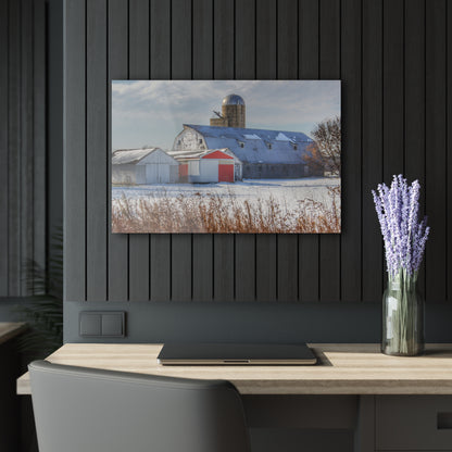 U R There Photography Shoemaker Road Grey Rustic Farmhouse Acrylic Wall Print
