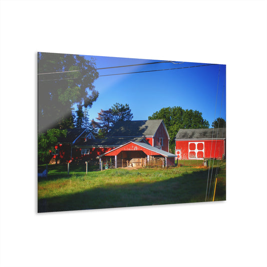 U R There Photography Rochester Road Little Red Farm Rustic Farmhouse Acrylic Wall Print