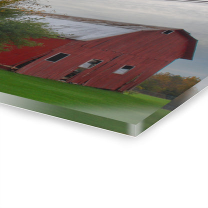 U R There Photography Perry Road Tilted Red Rustic Farmhouse Acrylic Wall Print