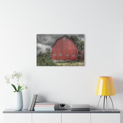 U R There Photography Vassar Road Red II Rustic Farmhouse Acrylic Wall Print