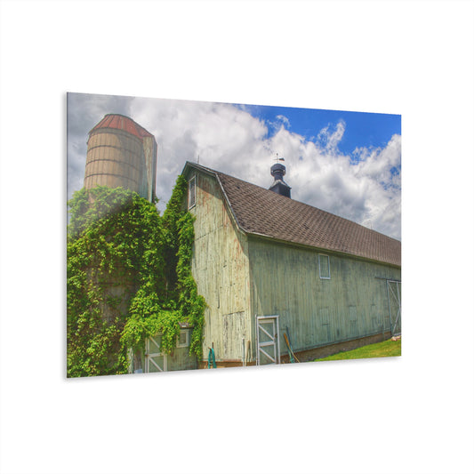 U R There Photography Clark Road Meadow Green Rustic Farmhouse Acrylic Wall Print