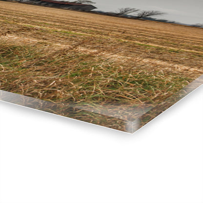 U R There Photography Freiberger Road Grey Across the Field Rustic Farmhouse Acrylic Wall Print