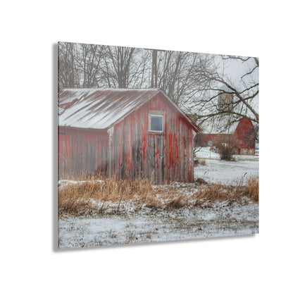 U R There Photography Frenchline Road Red Shack Rustic Farmhouse Acrylic Wall Print